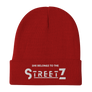 SHE BELONGS TO THE STREETS EMBROIDERED BEANIE