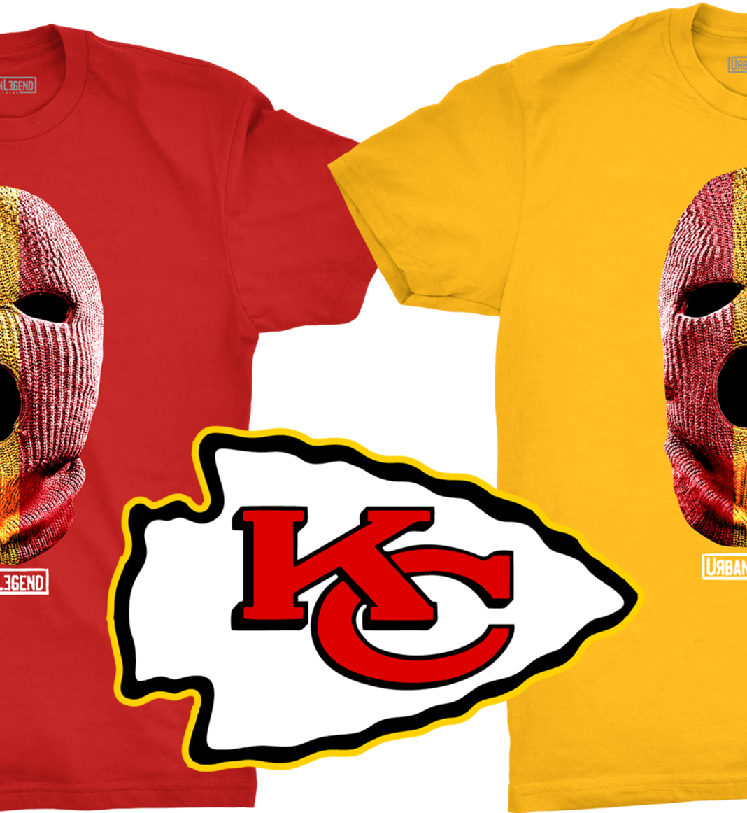 Urban Legend Clothing Kansas City Chiefs Ski Mask T-Shirt 3XL / Red
