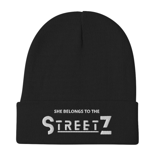SHE BELONGS TO THE STREETS EMBROIDERED BEANIE